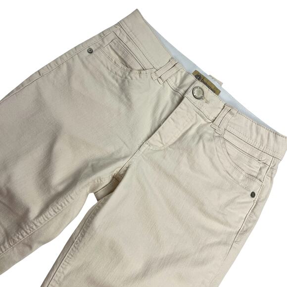 Democracy "Ab"Technology Winter White Mid Rise Ankle Tummy Control Jeans Size 6 - Picture 2 of 14